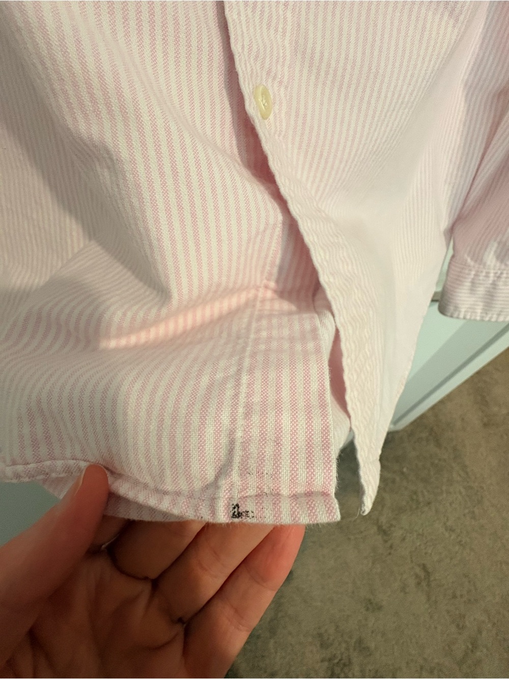 Ralph Lauren Light Pink Striped Oxford Button-Down Shirt - Men - Picture 4 of 5